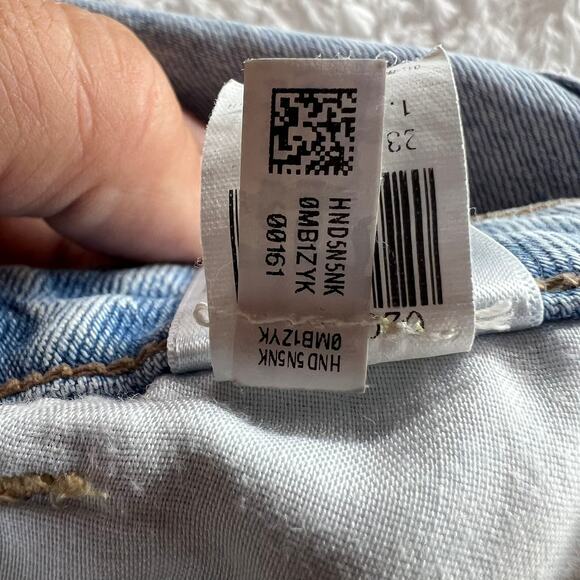 American Eagle Jeans Women's Blue Strigid Mom High Rise Straight Light Wash 10L - Picture 5 of 9